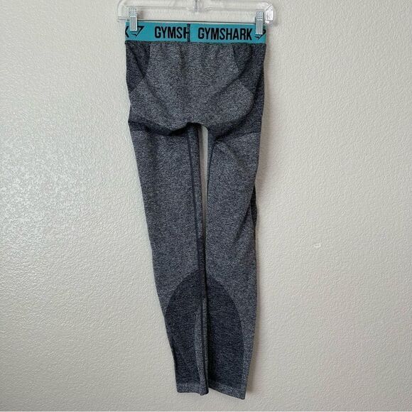 Gymshark Flex Gray Teal Seamless Form Fitting Contour Athletic Leggings - Picture 7 of 11